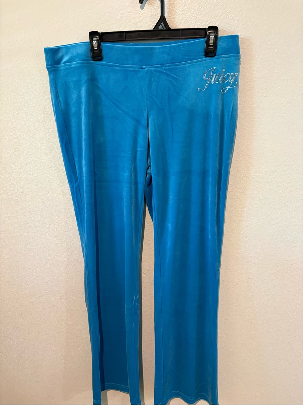 Juicy Couture Velour Track Pants in Bright Turquoise